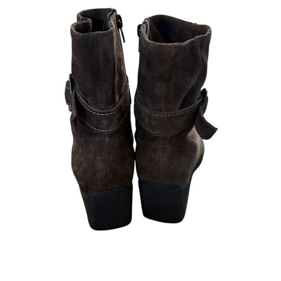 Santana Canada Women's Brown Suede Wedge Ankle Boots Size 9.5 - Picture 2 of 8